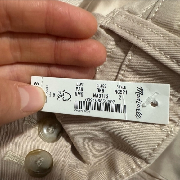 Madewell Harlow wide leg pants harvest moon cream - Picture 2 of 2